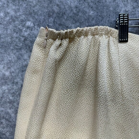 Talbots Dress Pants Womens Plus 24W Gold Side Zip Straight Silk Wool High Rise - Picture 7 of 12